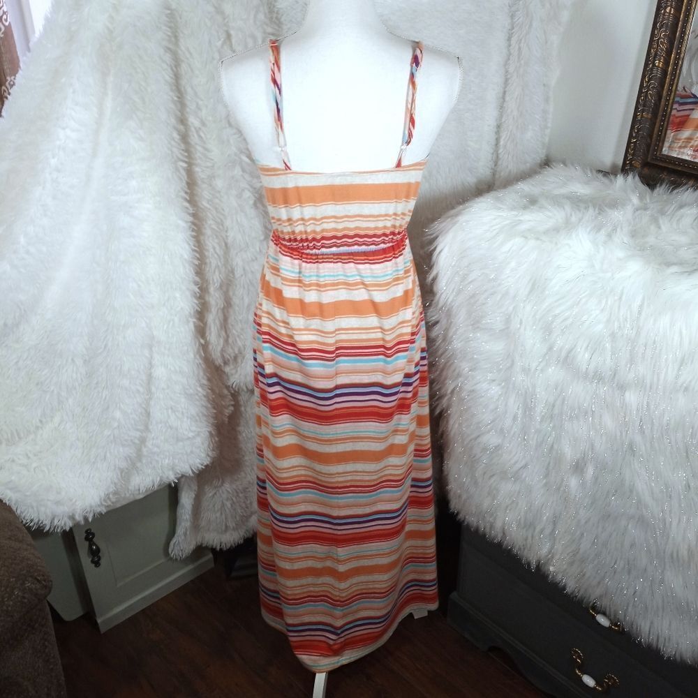 MOSSIMO MULTICOLOR STRIPED MAXI DRESS SZ.XS EUC - Picture 6 of 9